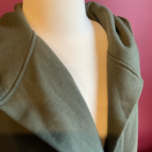 Loft XS tunic sweatshirt jacket with pockets and hood army green - Picture 5 of 6